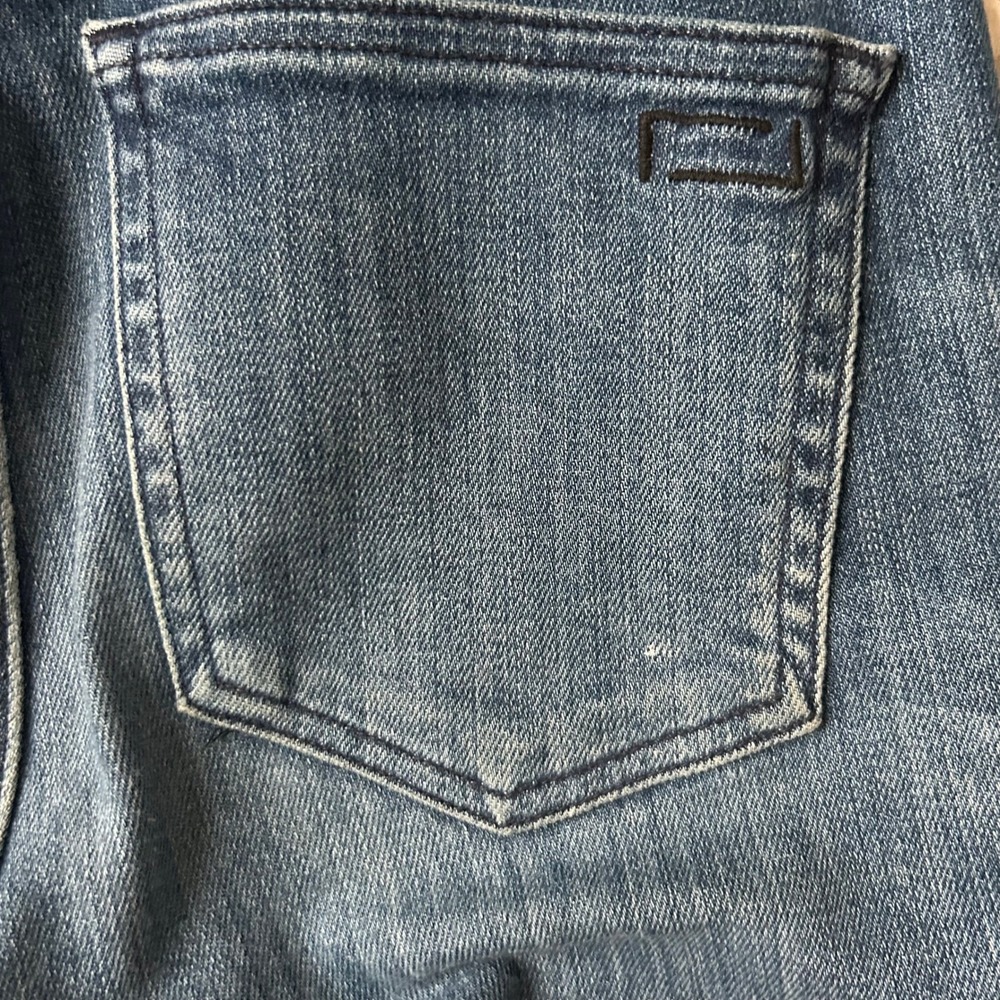 AYR The Bomb Pop High Rise Raw Hem Jeans Medium Wash Blue Size 26 - Picture 5 of 9